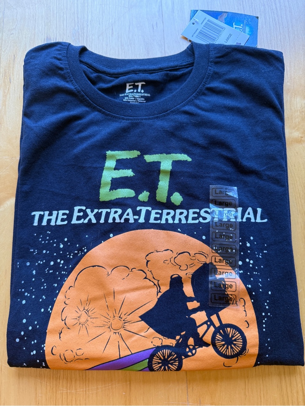 E.T. Extra Terrestrial Graphic Tee NWT Movie Shirt Size Large Retro